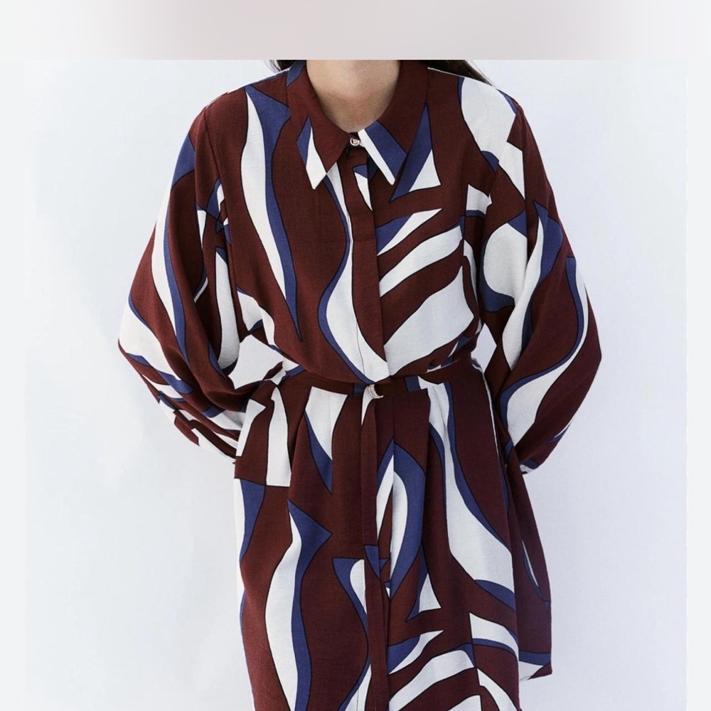 H&M Patterned Shirtdress